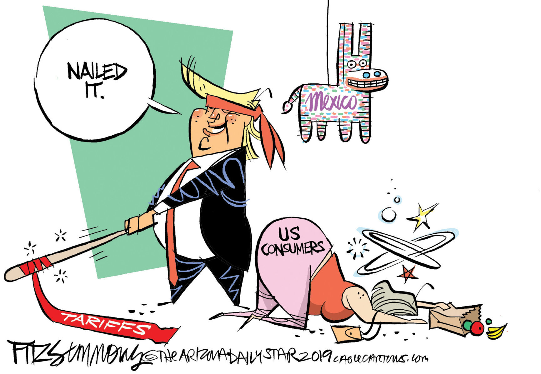 Daily Fitz Cartoon: Mexico and Tariffs